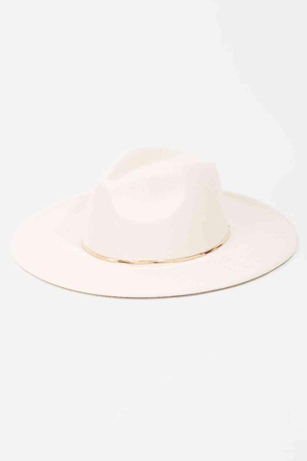 Fame Slice of Chic Herringbone Chain Fedora - Happily Ever Atchison Shop Co.