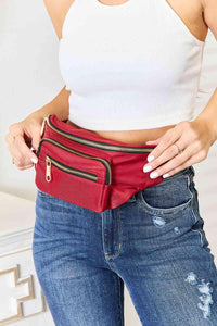 Fame Triple Pocket Nylon Fanny Pack - Happily Ever Atchison Shop Co.