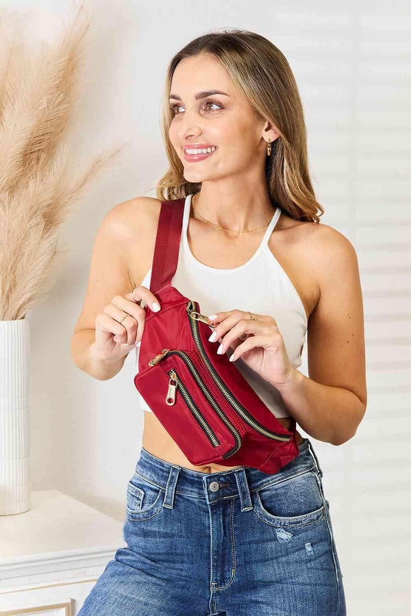 Fame Triple Pocket Nylon Fanny Pack - Happily Ever Atchison Shop Co.