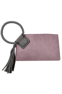 Fashion Cuff Handle Tassel Wristlet Clutch - Happily Ever Atchison Shop Co.