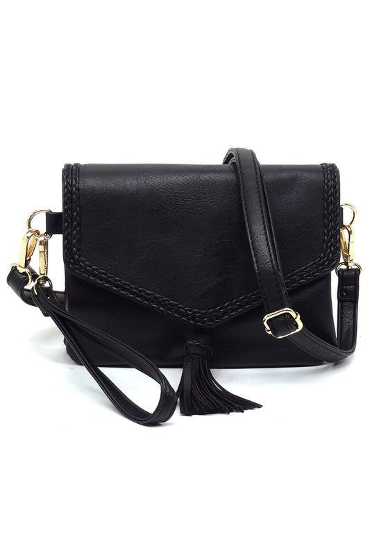 Fashion Tassel Flap Envelope Clutch Crossbody Bag - Happily Ever Atchison Shop Co.