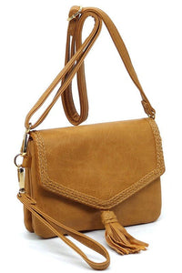 Fashion Tassel Flap Envelope Clutch Crossbody Bag - Happily Ever Atchison Shop Co.