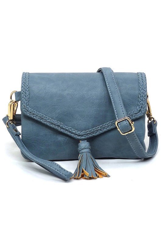 Fashion Tassel Flap Envelope Clutch Crossbody Bag - Happily Ever Atchison Shop Co.