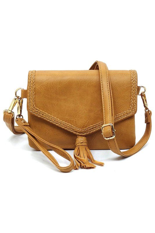 Fashion Tassel Flap Envelope Clutch Crossbody Bag - Happily Ever Atchison Shop Co.