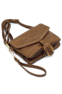 Fashion Tassel Flap Envelope Clutch Crossbody Bag - Happily Ever Atchison Shop Co.