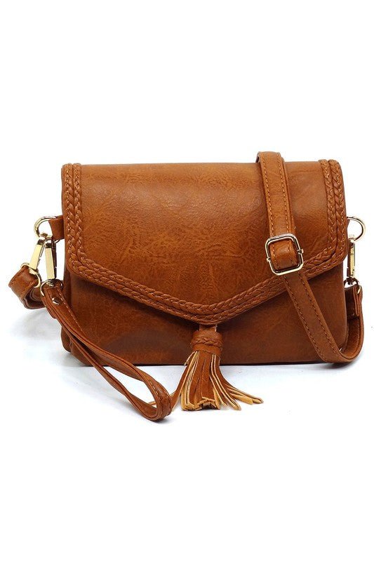 Fashion Tassel Flap Envelope Clutch Crossbody Bag - Happily Ever Atchison Shop Co.