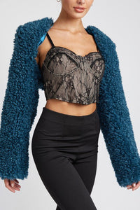 FAUX FUR BOLERO - Happily Ever Atchison Shop Co.