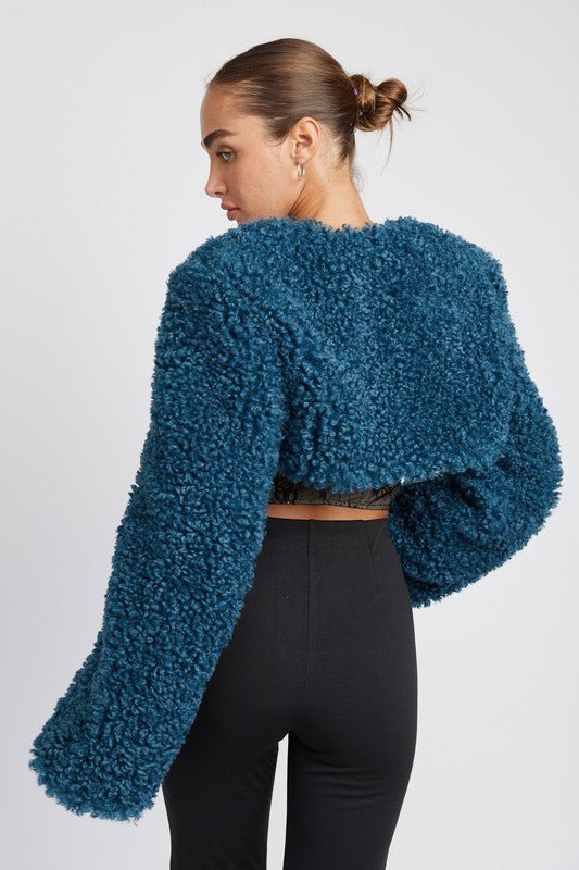 FAUX FUR BOLERO - Happily Ever Atchison Shop Co.