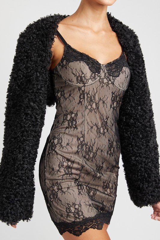 FAUX FUR BOLERO - Happily Ever Atchison Shop Co.