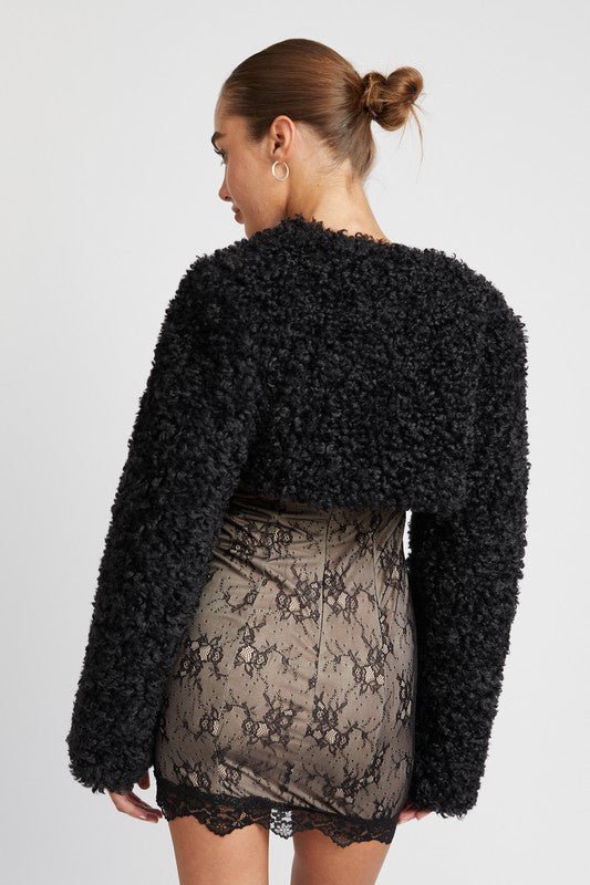 FAUX FUR BOLERO - Happily Ever Atchison Shop Co.