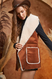 FAUX SUEDE WINTER VEST - Happily Ever Atchison Shop Co.