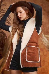 FAUX SUEDE WINTER VEST - Happily Ever Atchison Shop Co.