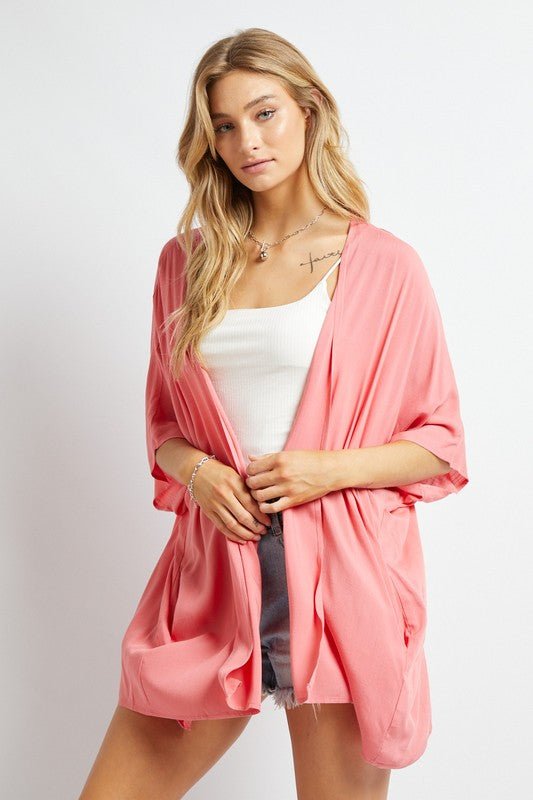 Favorite Solid Kimono Cardigan - Happily Ever Atchison Shop Co.