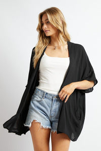 Favorite Solid Kimono Cardigan - Happily Ever Atchison Shop Co.