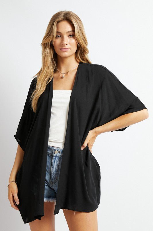 Favorite Solid Kimono Cardigan - Happily Ever Atchison Shop Co.