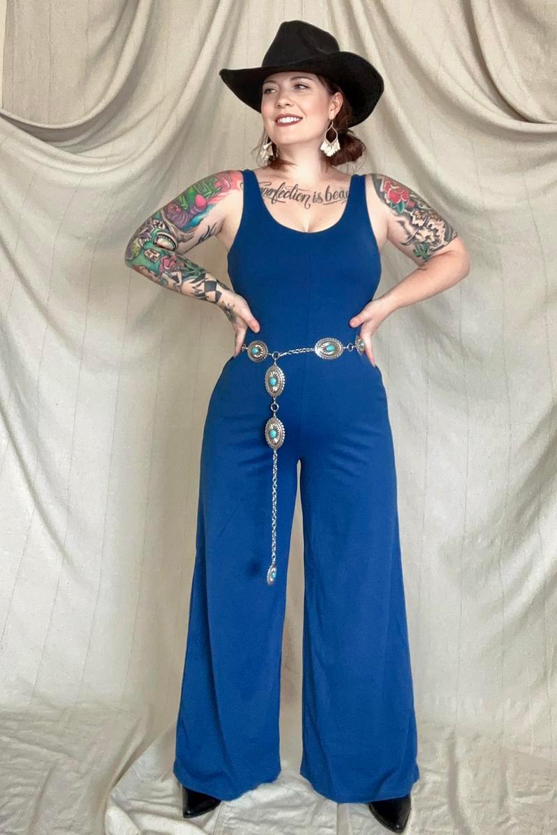 FawnFit Wide Leg Sleeveless Jumpsuit With Built-In Bra - Happily Ever Atchison Shop Co.