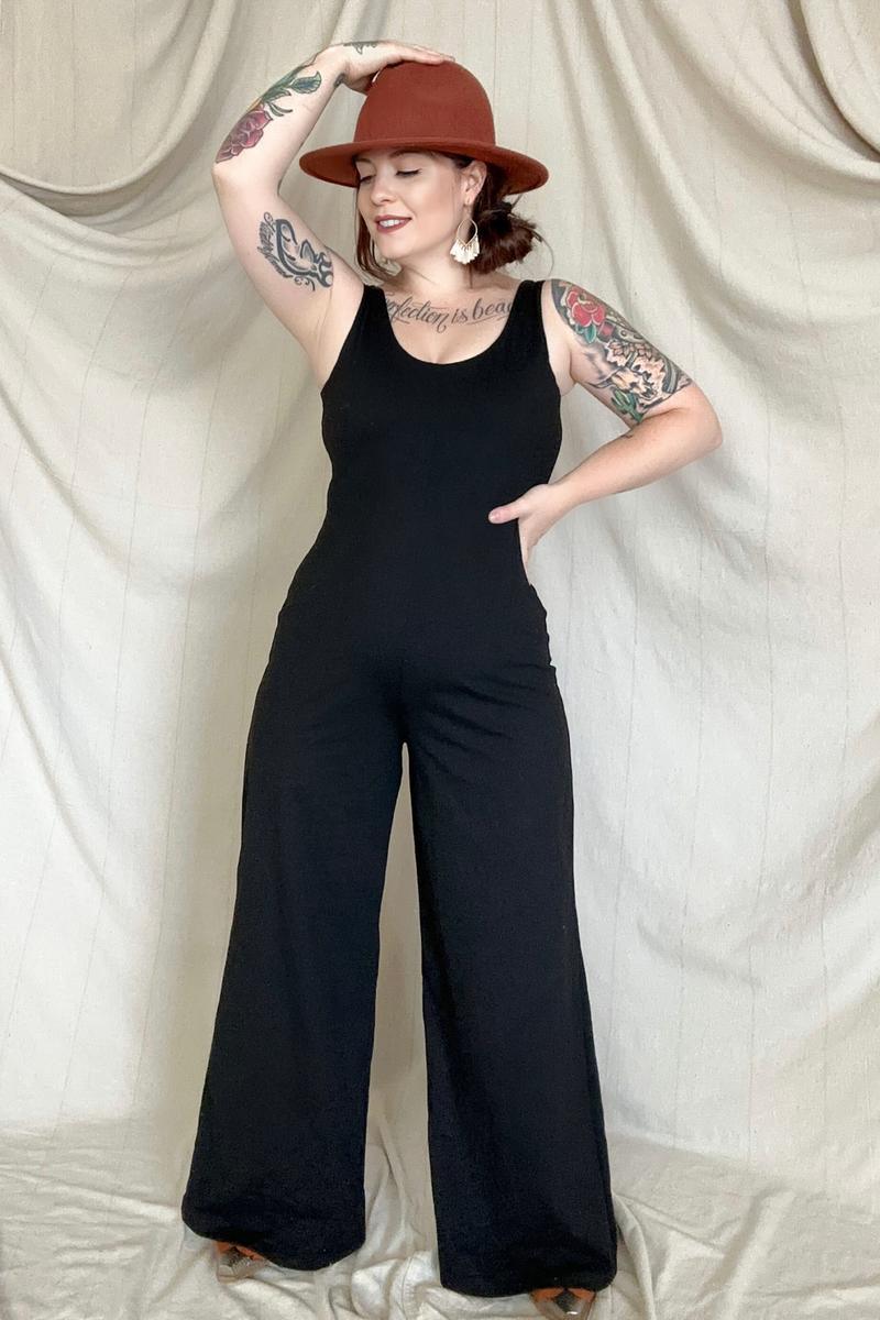 FawnFit Wide Leg Sleeveless Jumpsuit With Built-In Bra - Happily Ever Atchison Shop Co.