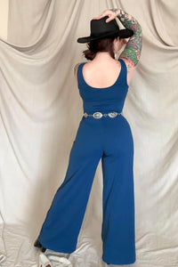 FawnFit Wide Leg Sleeveless Jumpsuit With Built-In Bra - Happily Ever Atchison Shop Co.