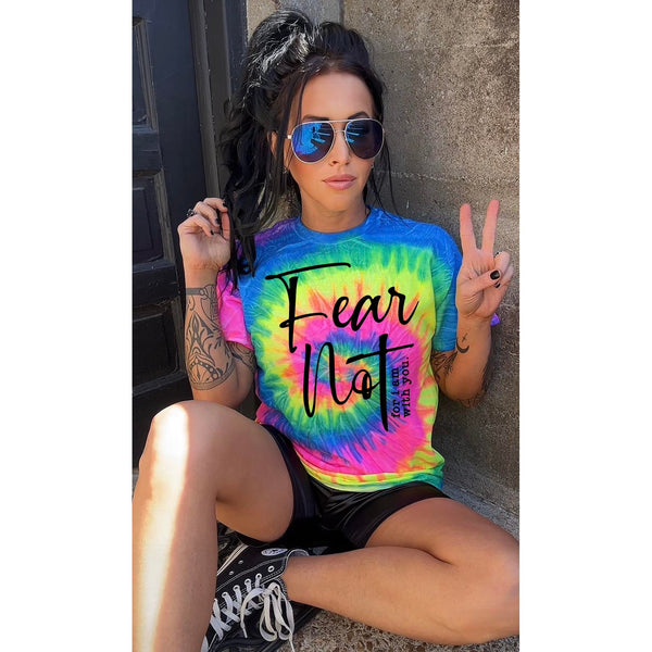 Fear Not Tie-dye Graphic Tee - Happily Ever Atchison Shop Co.