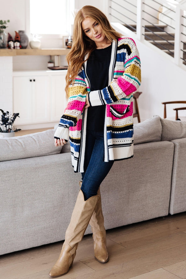 Felt Cute Striped Cardigan - Happily Ever Atchison Shop Co.
