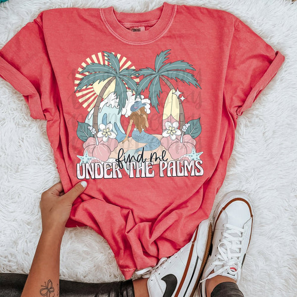Find Me Under The Palms GRAPHIC TEE - Happily Ever Atchison Shop Co.