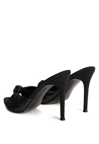 FIRST CRUSH SATIN KNOT HIGH HEELED SANDALS - Happily Ever Atchison Shop Co.