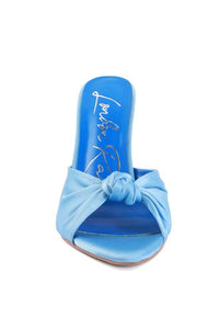 FIRST CRUSH SATIN KNOT HIGH HEELED SANDALS - Happily Ever Atchison Shop Co.