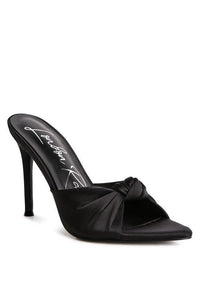 FIRST CRUSH SATIN KNOT HIGH HEELED SANDALS - Happily Ever Atchison Shop Co.