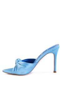 FIRST CRUSH SATIN KNOT HIGH HEELED SANDALS - Happily Ever Atchison Shop Co.