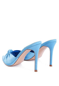 FIRST CRUSH SATIN KNOT HIGH HEELED SANDALS - Happily Ever Atchison Shop Co.