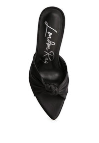 FIRST CRUSH SATIN KNOT HIGH HEELED SANDALS - Happily Ever Atchison Shop Co.