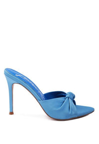 FIRST CRUSH SATIN KNOT HIGH HEELED SANDALS - Happily Ever Atchison Shop Co.