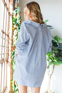 First Love Striped Button Down High - Low Hem Shirt - Happily Ever Atchison Shop Co.