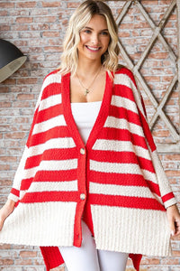 First Love Textured Striped Button Down Cardigan - Happily Ever Atchison Shop Co.