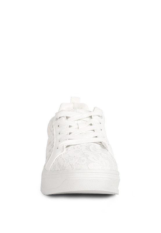 Flakes Lace Detail Low Platform Sneakers - Happily Ever Atchison Shop Co.