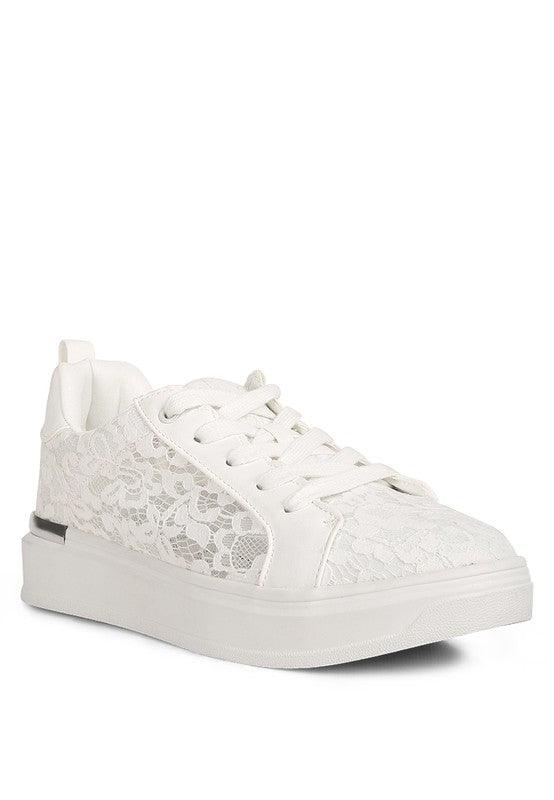 Flakes Lace Detail Low Platform Sneakers - Happily Ever Atchison Shop Co.