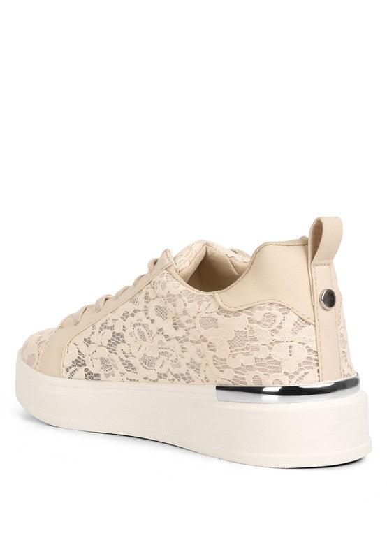 Flakes Lace Detail Low Platform Sneakers - Happily Ever Atchison Shop Co.