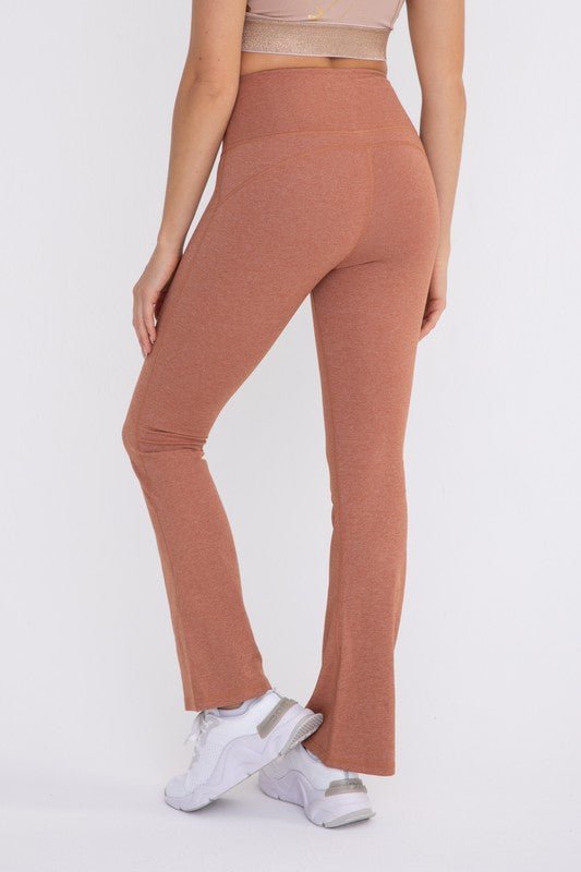 Flare Swoop Back High - Waisted Leggings - Happily Ever Atchison Shop Co.