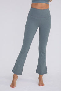 Flare Swoop Back High - Waisted Leggings - Happily Ever Atchison Shop Co.