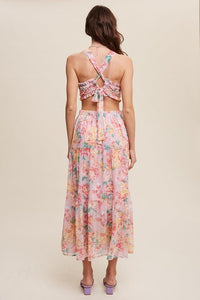 Floral Bubble Textured Two - Piece Style Maxi Dress - Happily Ever Atchison Shop Co.