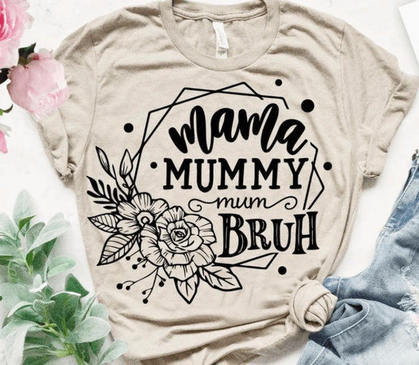 Floral Mom Bruh Graphic Tee - Happily Ever Atchison Shop Co.
