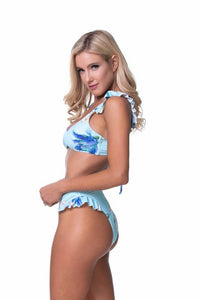 FLORAL RUFFLED BIKINI SET - Happily Ever Atchison Shop Co.
