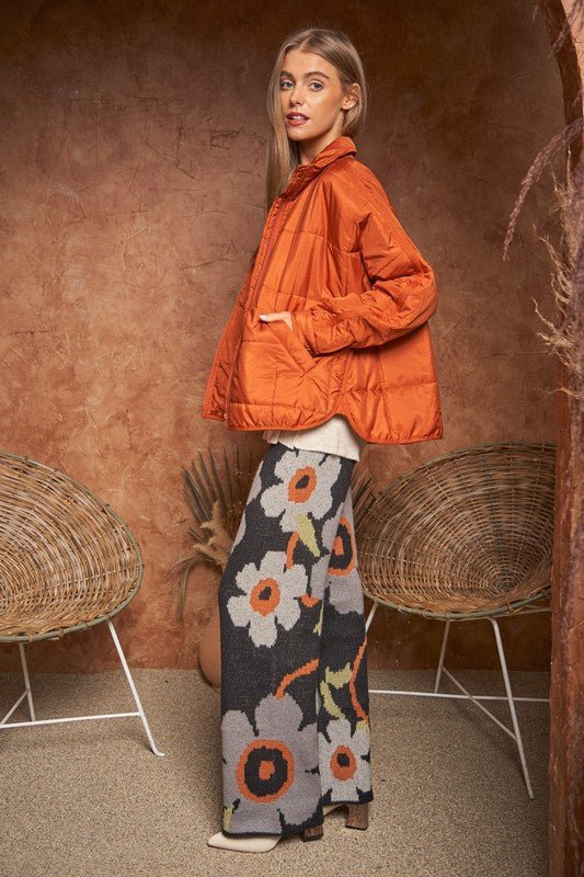 Flower Printed Casual Cozy Full Long Wide Pants - Happily Ever Atchison Shop Co.