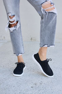 Forever Link Flat Round Toe Lace - Up Sneakers - Happily Ever Atchison Shop Co.