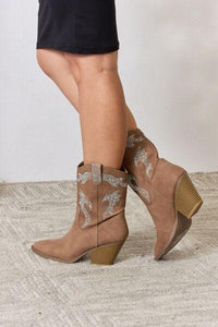 Forever Link Rhinestone Detail Cowboy Boots - Happily Ever Atchison Shop Co.