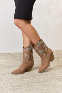 Forever Link Rhinestone Detail Cowboy Boots - Happily Ever Atchison Shop Co.