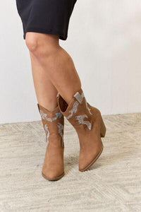 Forever Link Rhinestone Detail Cowboy Boots - Happily Ever Atchison Shop Co.