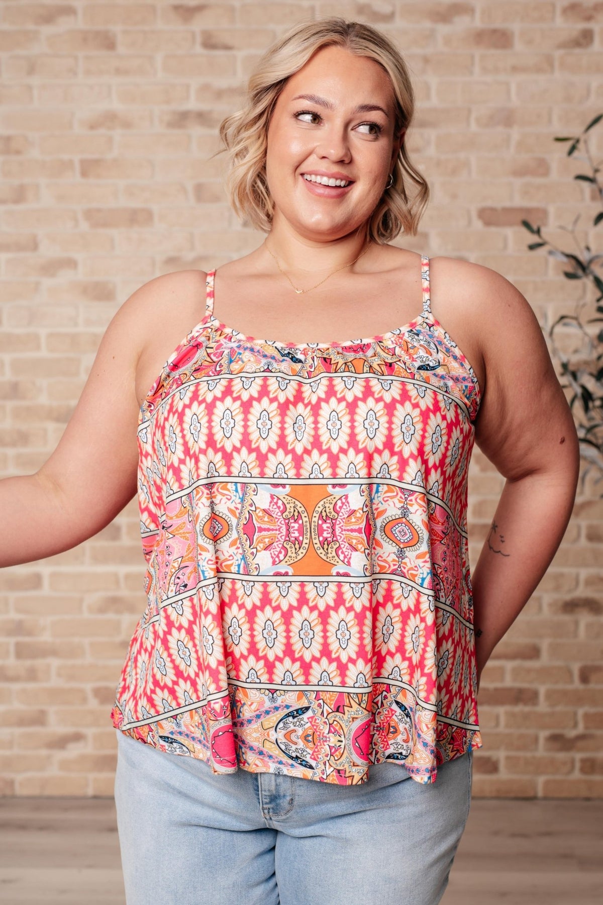Free Spirited Mixed Print Tank - Happily Ever Atchison Shop Co.