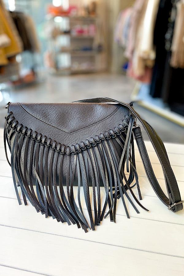 Fringe All Day Black Bag - Happily Ever Atchison Shop Co.