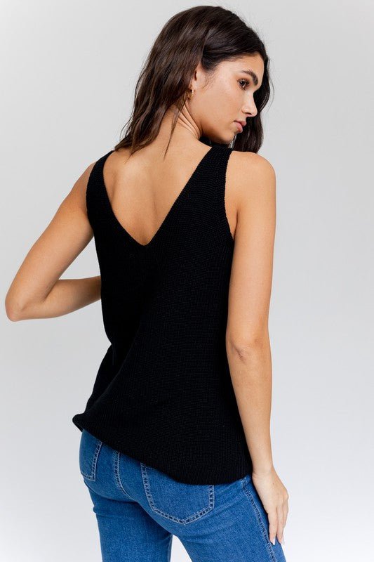 Front and Back Deep V - Neck Tank Top - Happily Ever Atchison Shop Co.